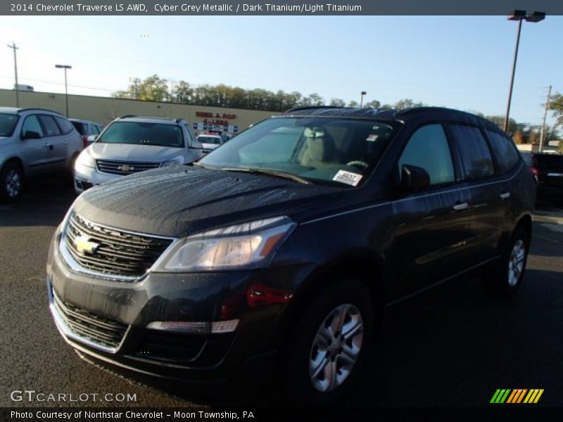 Cyber Grey Metallic / Dark Titanium/Light Titanium 2014 Chevrolet Traverse LS AWD