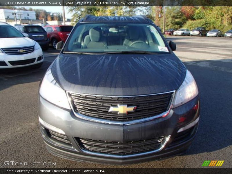 Cyber Grey Metallic / Dark Titanium/Light Titanium 2014 Chevrolet Traverse LS AWD