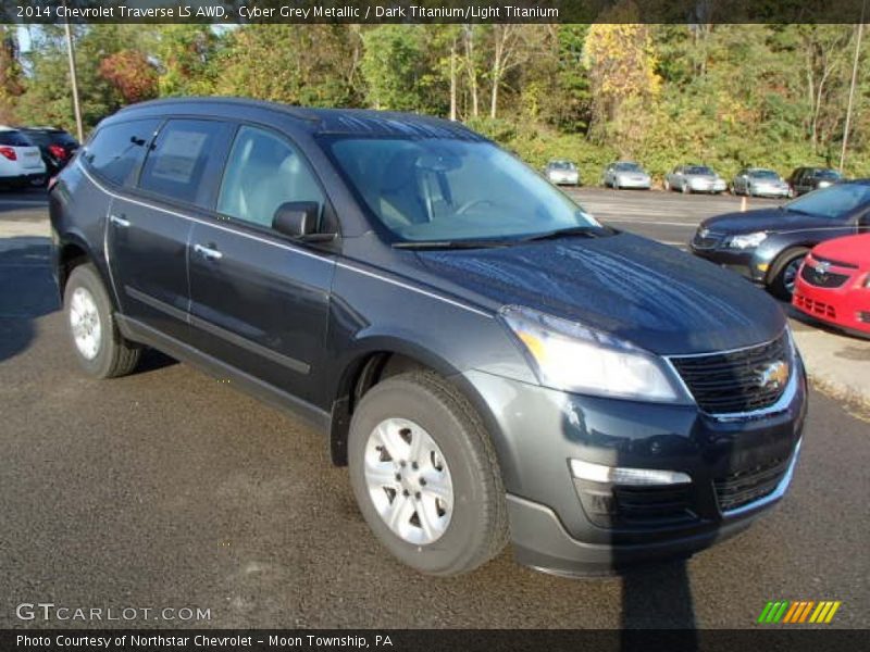 Cyber Grey Metallic / Dark Titanium/Light Titanium 2014 Chevrolet Traverse LS AWD