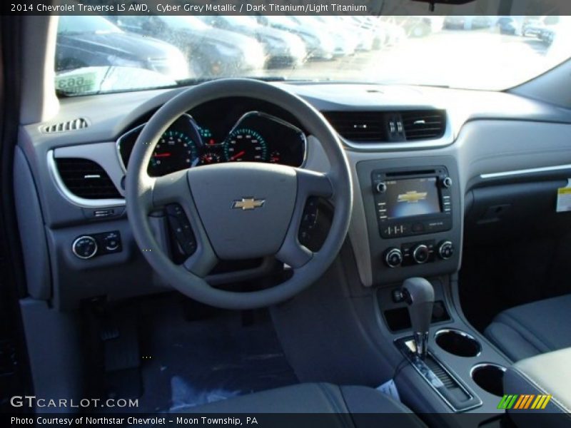 Cyber Grey Metallic / Dark Titanium/Light Titanium 2014 Chevrolet Traverse LS AWD