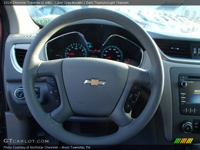 Cyber Grey Metallic / Dark Titanium/Light Titanium 2014 Chevrolet Traverse LS AWD