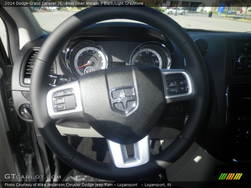 Billet Silver Metallic / Black/Light Graystone 2014 Dodge Grand Caravan SE