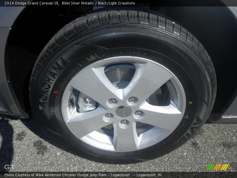 Billet Silver Metallic / Black/Light Graystone 2014 Dodge Grand Caravan SE