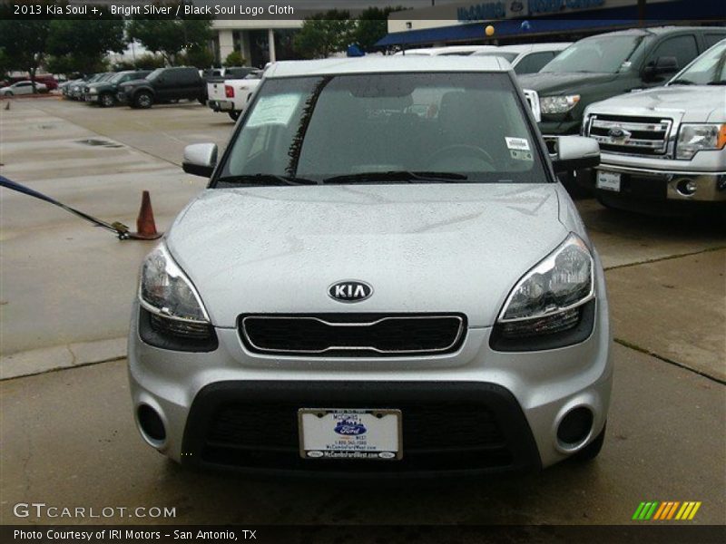 Bright Silver / Black Soul Logo Cloth 2013 Kia Soul +