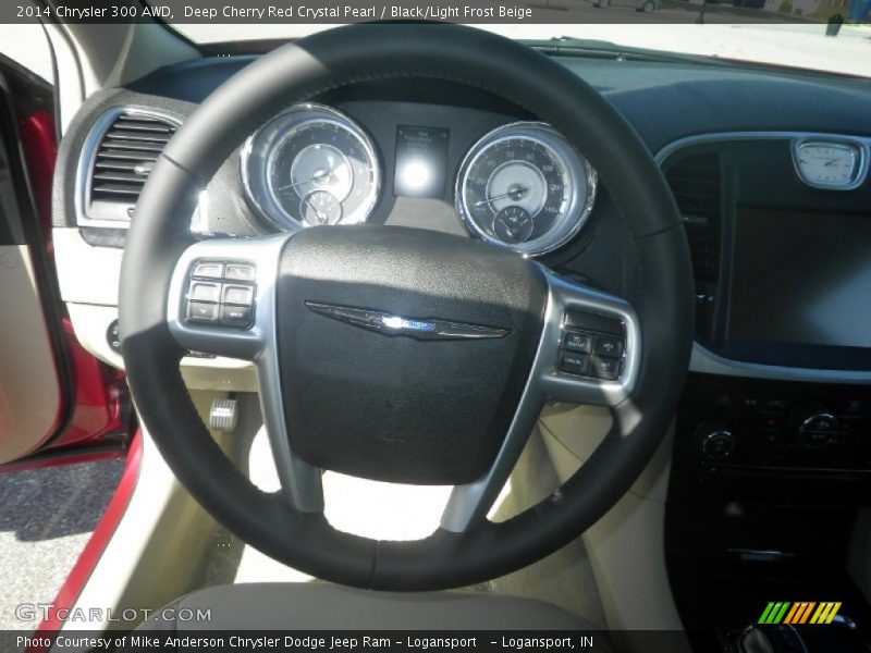 Deep Cherry Red Crystal Pearl / Black/Light Frost Beige 2014 Chrysler 300 AWD