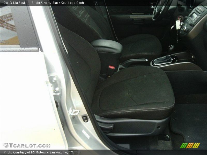 Bright Silver / Black Soul Logo Cloth 2013 Kia Soul +