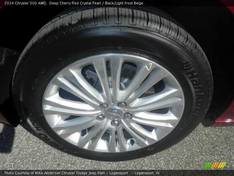 Deep Cherry Red Crystal Pearl / Black/Light Frost Beige 2014 Chrysler 300 AWD