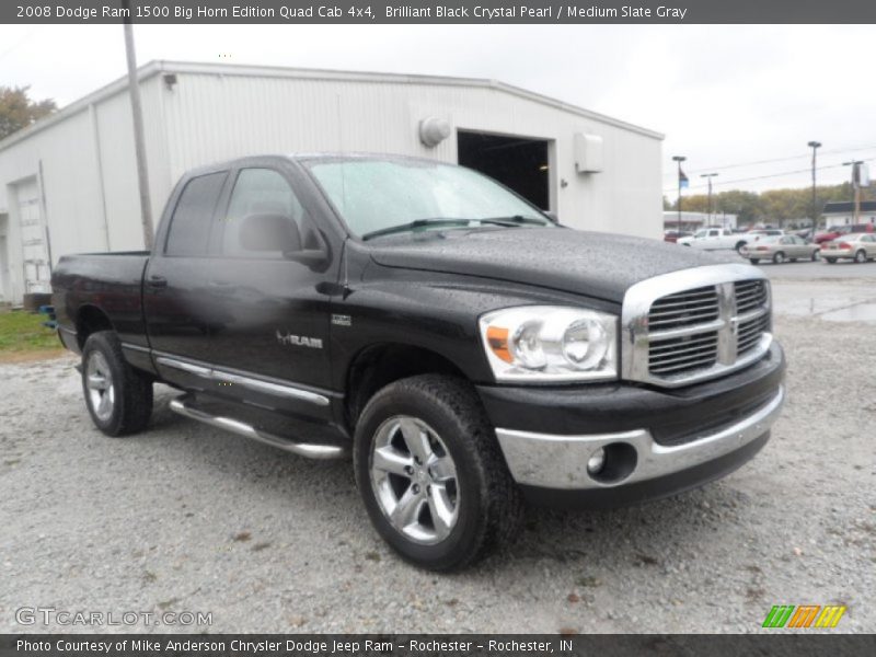 Brilliant Black Crystal Pearl / Medium Slate Gray 2008 Dodge Ram 1500 Big Horn Edition Quad Cab 4x4