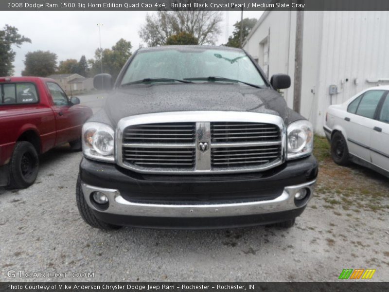 Brilliant Black Crystal Pearl / Medium Slate Gray 2008 Dodge Ram 1500 Big Horn Edition Quad Cab 4x4