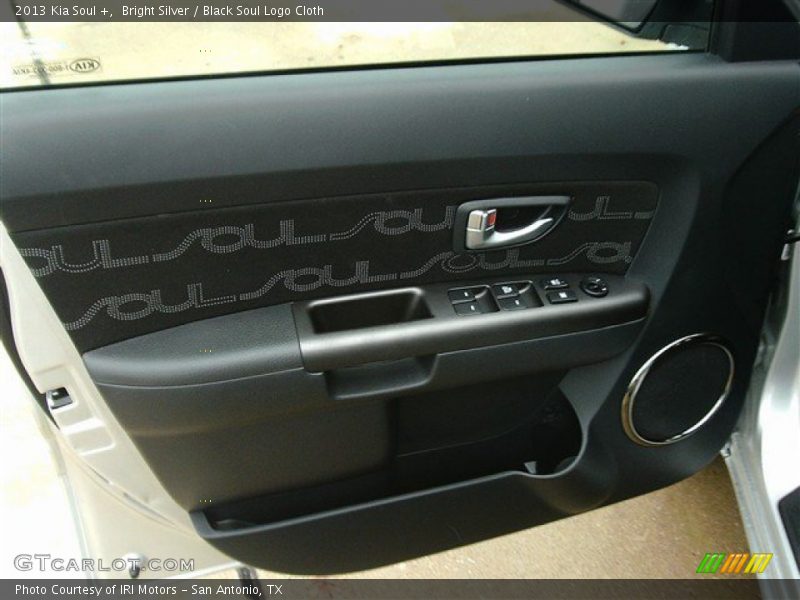 Bright Silver / Black Soul Logo Cloth 2013 Kia Soul +
