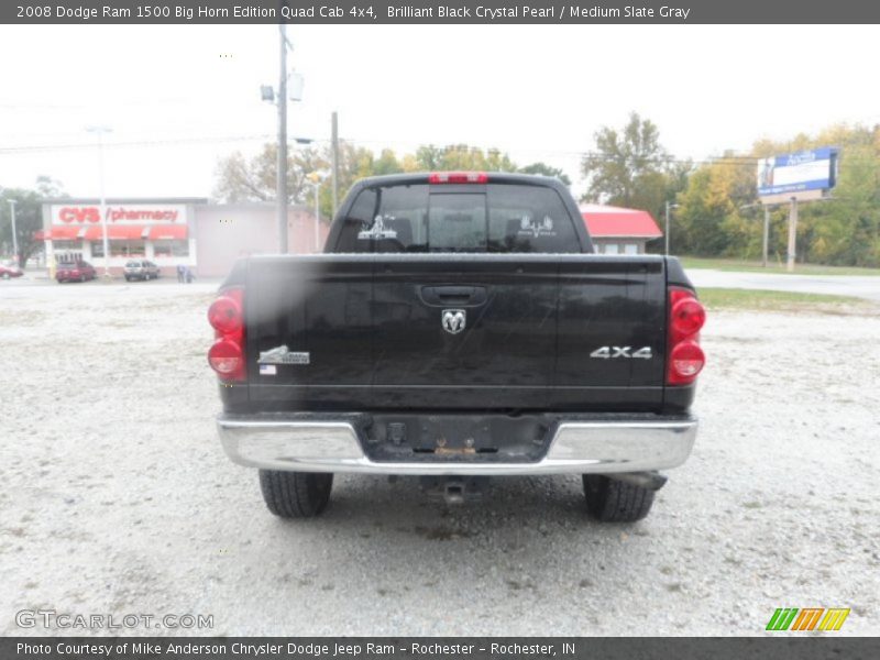 Brilliant Black Crystal Pearl / Medium Slate Gray 2008 Dodge Ram 1500 Big Horn Edition Quad Cab 4x4