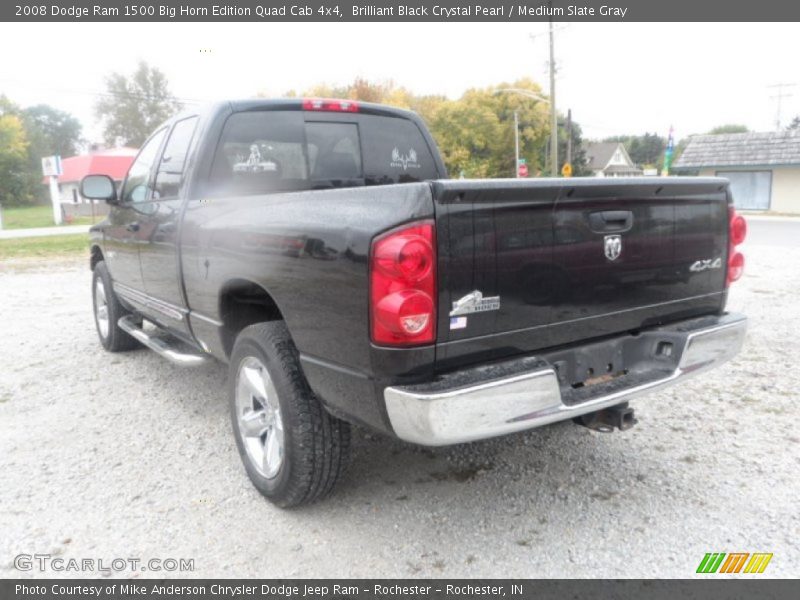Brilliant Black Crystal Pearl / Medium Slate Gray 2008 Dodge Ram 1500 Big Horn Edition Quad Cab 4x4