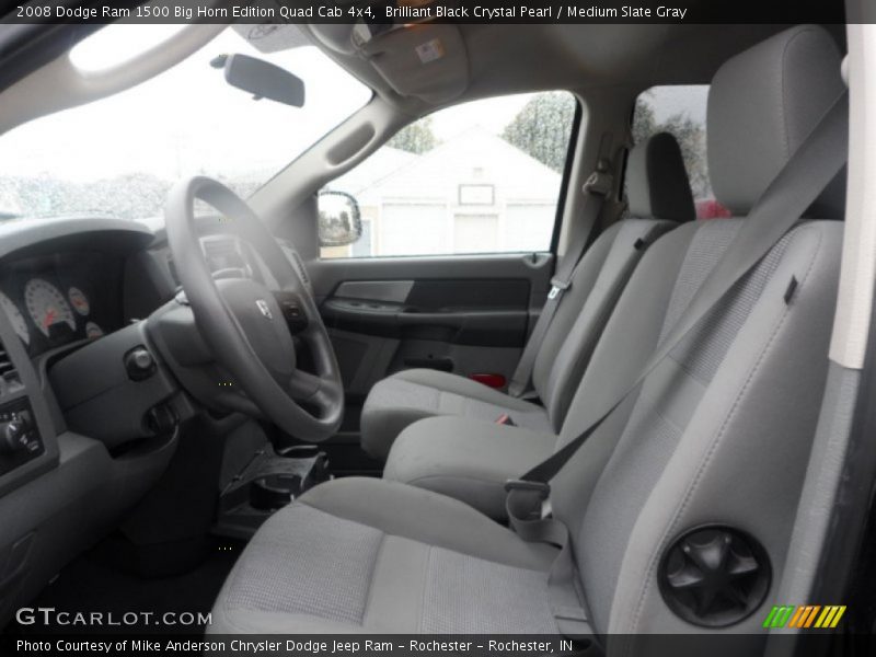 Brilliant Black Crystal Pearl / Medium Slate Gray 2008 Dodge Ram 1500 Big Horn Edition Quad Cab 4x4
