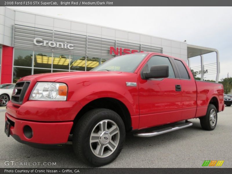 Bright Red / Medium/Dark Flint 2008 Ford F150 STX SuperCab