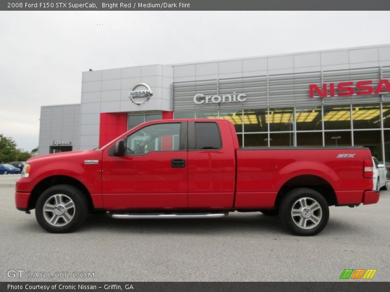 Bright Red / Medium/Dark Flint 2008 Ford F150 STX SuperCab