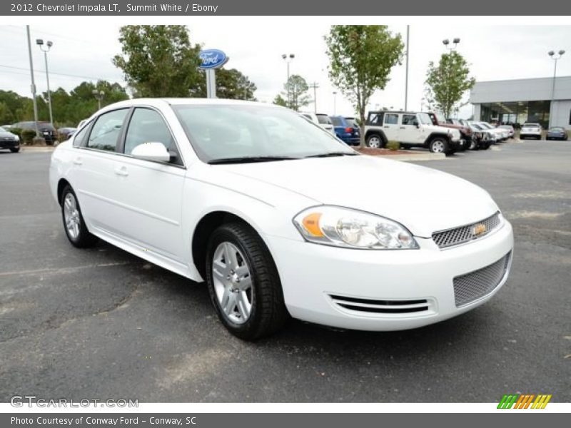 Summit White / Ebony 2012 Chevrolet Impala LT