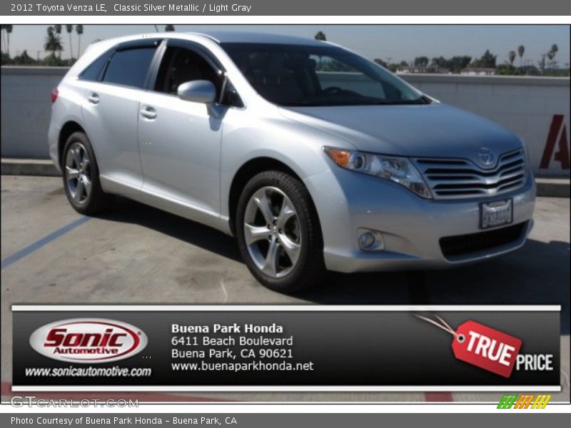 Classic Silver Metallic / Light Gray 2012 Toyota Venza LE