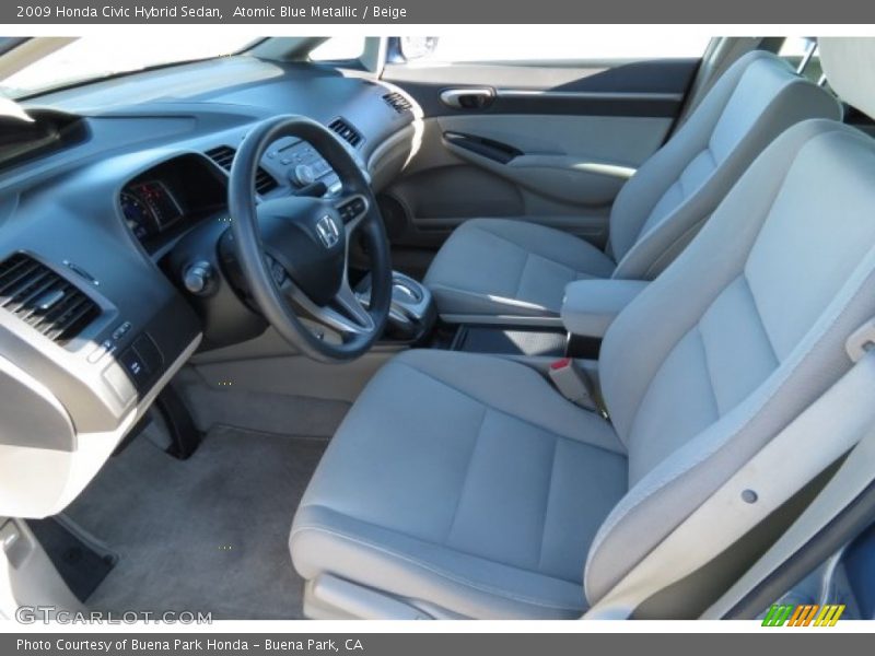 Atomic Blue Metallic / Beige 2009 Honda Civic Hybrid Sedan