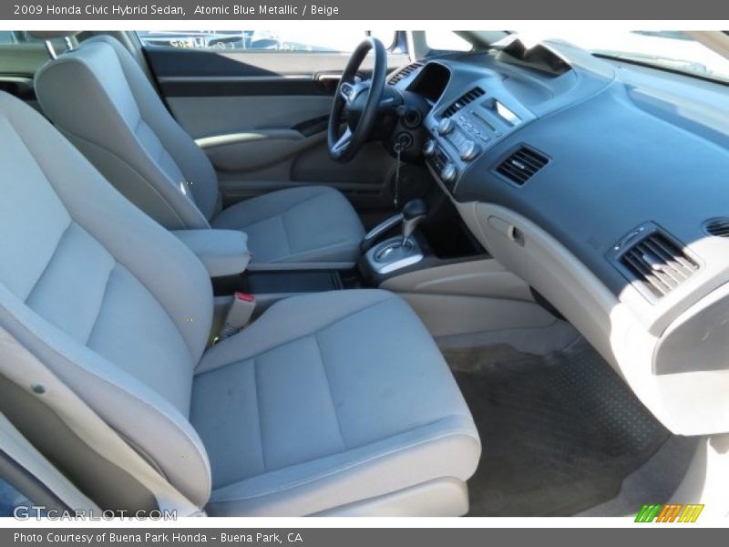 Atomic Blue Metallic / Beige 2009 Honda Civic Hybrid Sedan