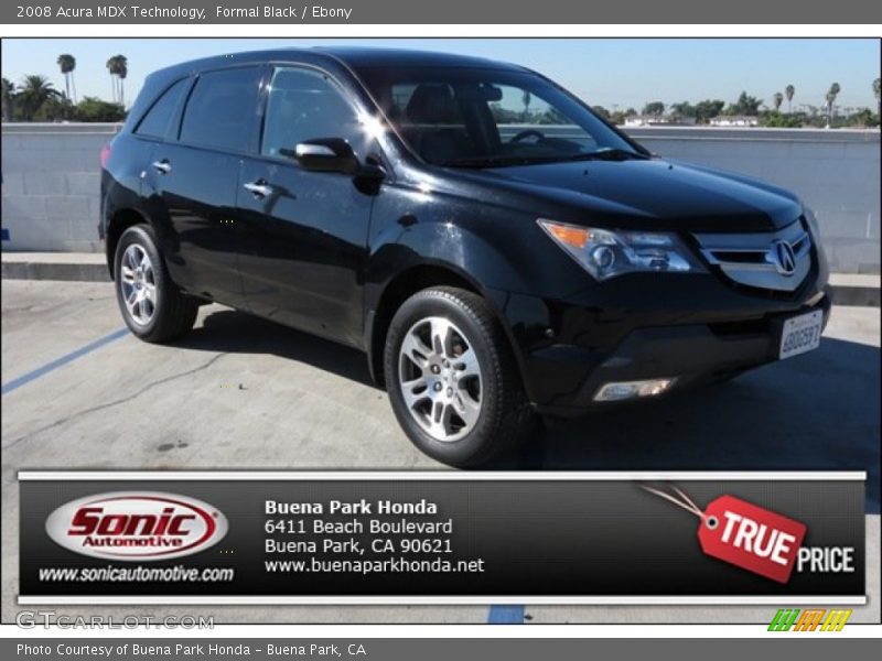 Formal Black / Ebony 2008 Acura MDX Technology