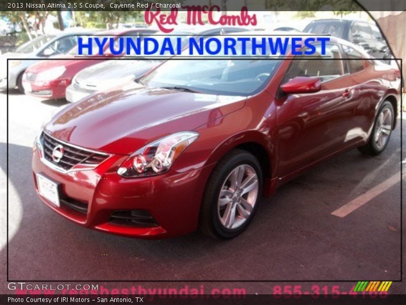 Cayenne Red / Charcoal 2013 Nissan Altima 2.5 S Coupe