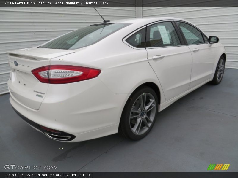 White Platinum / Charcoal Black 2014 Ford Fusion Titanium