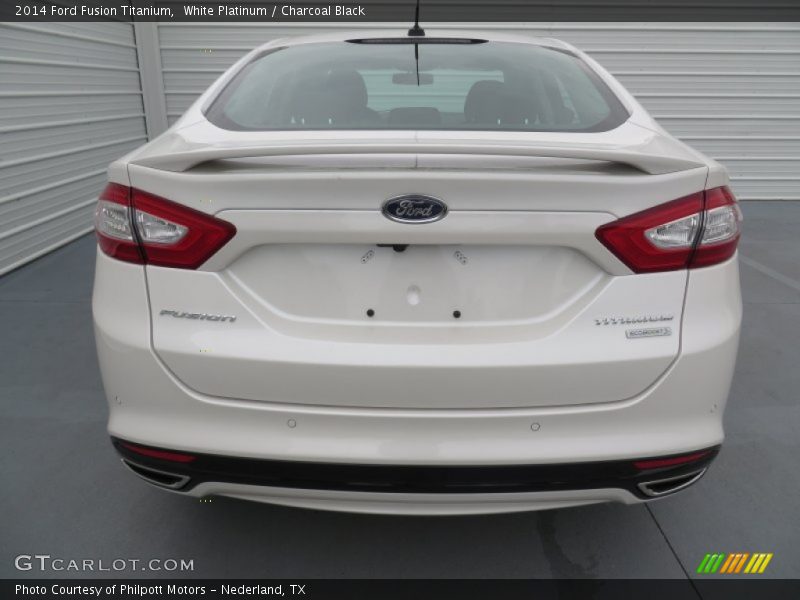 White Platinum / Charcoal Black 2014 Ford Fusion Titanium