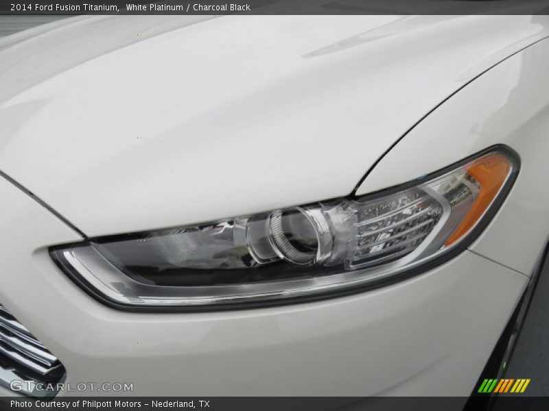 White Platinum / Charcoal Black 2014 Ford Fusion Titanium