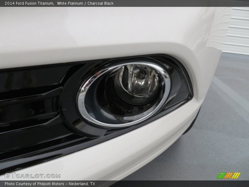 White Platinum / Charcoal Black 2014 Ford Fusion Titanium