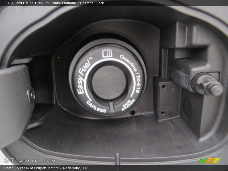 White Platinum / Charcoal Black 2014 Ford Fusion Titanium