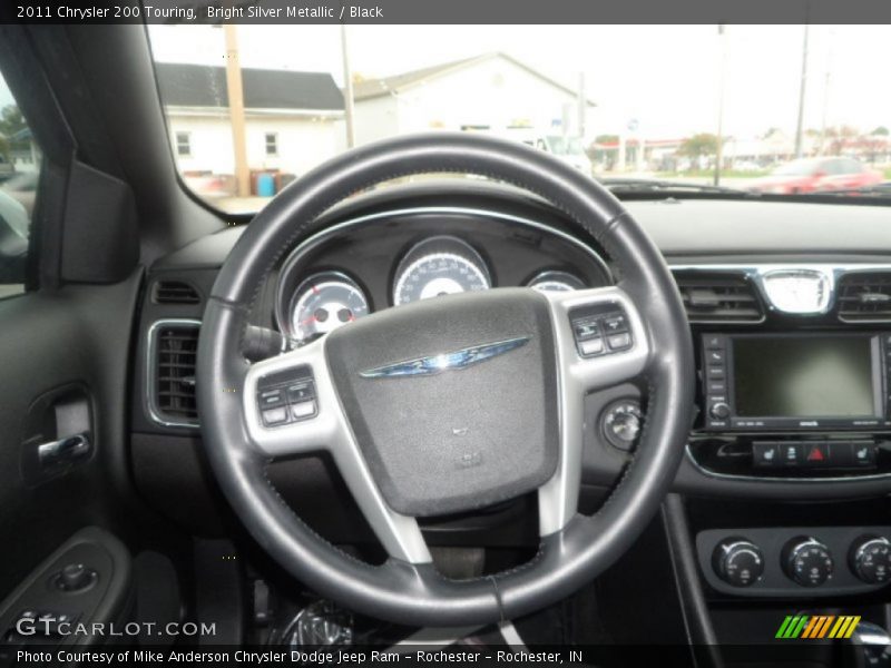 Bright Silver Metallic / Black 2011 Chrysler 200 Touring