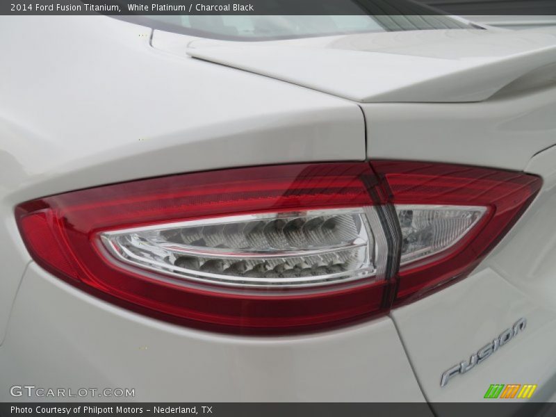 White Platinum / Charcoal Black 2014 Ford Fusion Titanium
