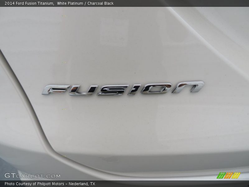 White Platinum / Charcoal Black 2014 Ford Fusion Titanium