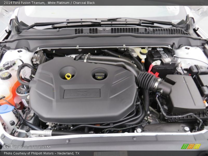 White Platinum / Charcoal Black 2014 Ford Fusion Titanium