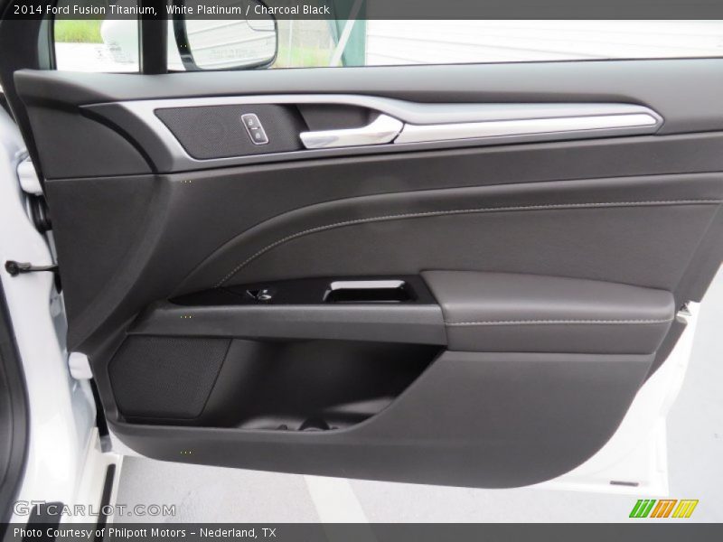 White Platinum / Charcoal Black 2014 Ford Fusion Titanium
