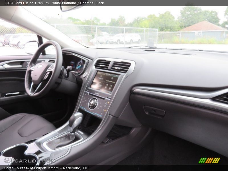 White Platinum / Charcoal Black 2014 Ford Fusion Titanium