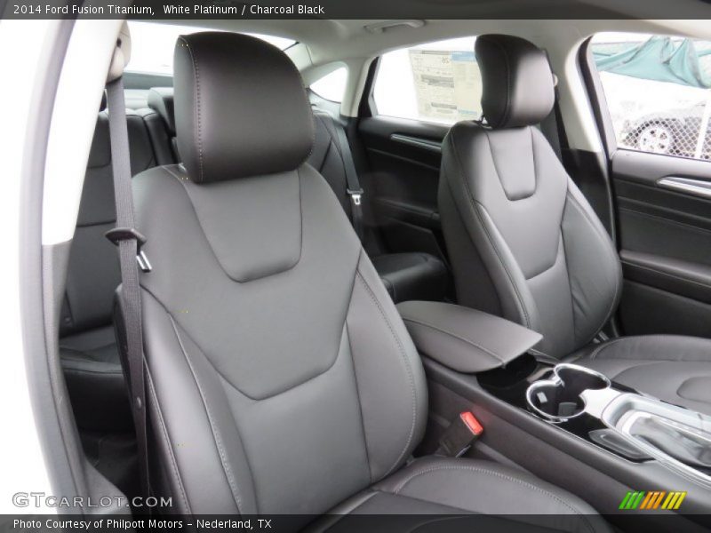 White Platinum / Charcoal Black 2014 Ford Fusion Titanium