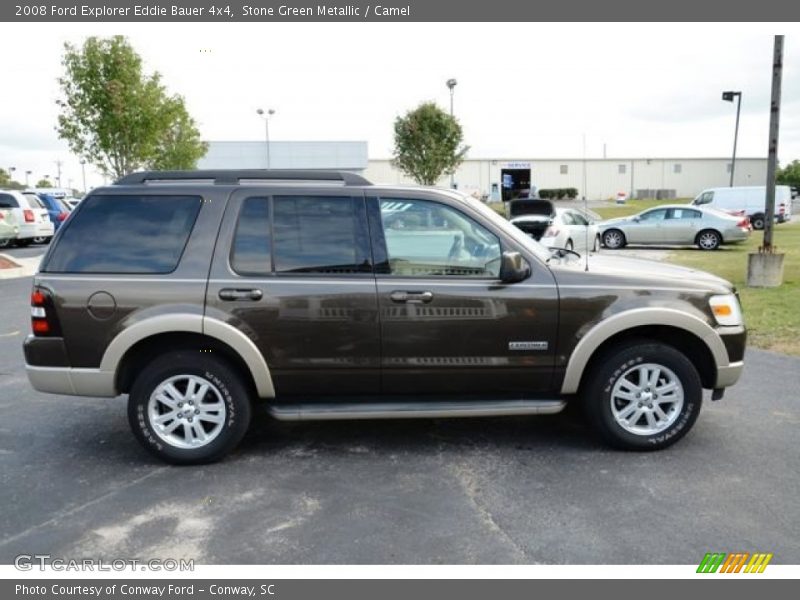 Stone Green Metallic / Camel 2008 Ford Explorer Eddie Bauer 4x4