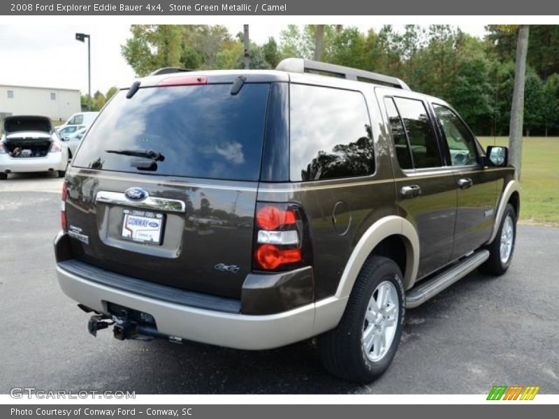 Stone Green Metallic / Camel 2008 Ford Explorer Eddie Bauer 4x4