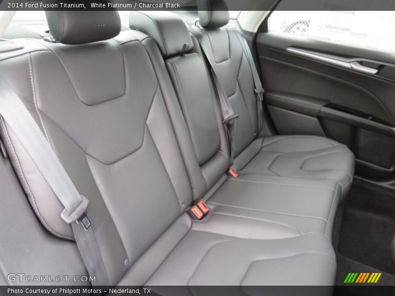 White Platinum / Charcoal Black 2014 Ford Fusion Titanium