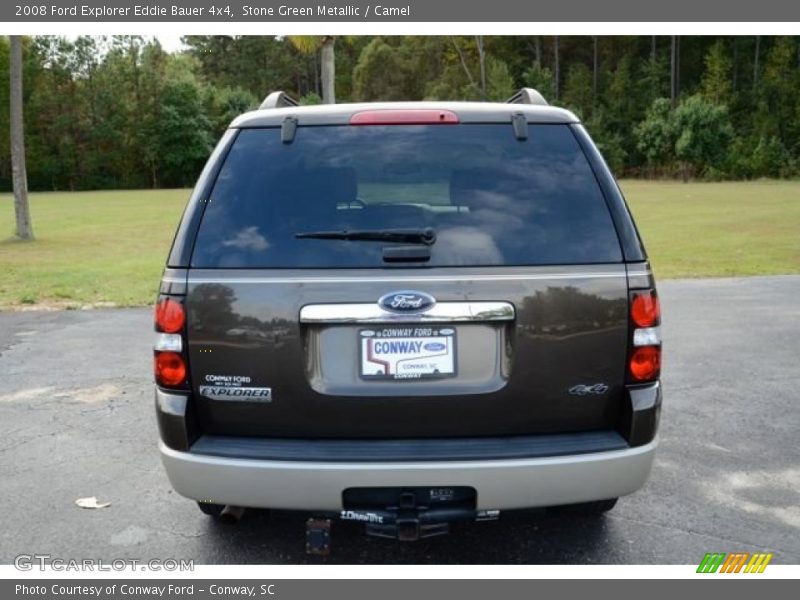 Stone Green Metallic / Camel 2008 Ford Explorer Eddie Bauer 4x4