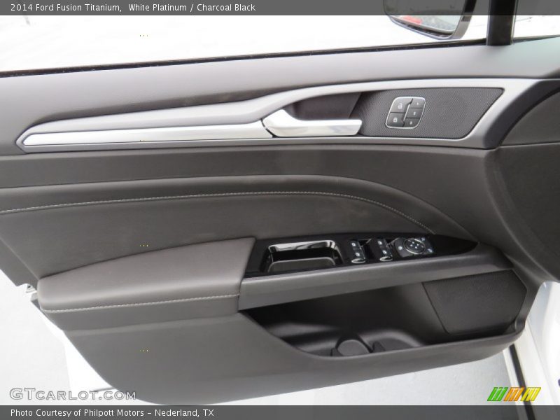 White Platinum / Charcoal Black 2014 Ford Fusion Titanium