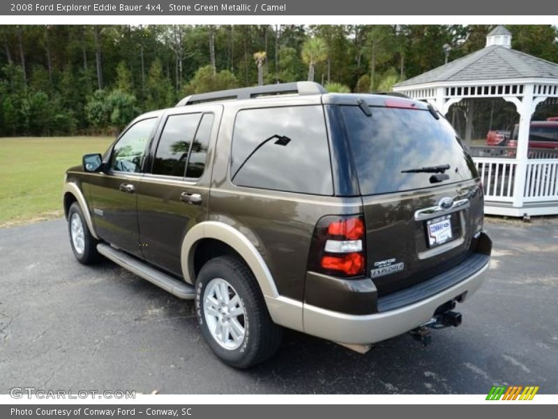 Stone Green Metallic / Camel 2008 Ford Explorer Eddie Bauer 4x4