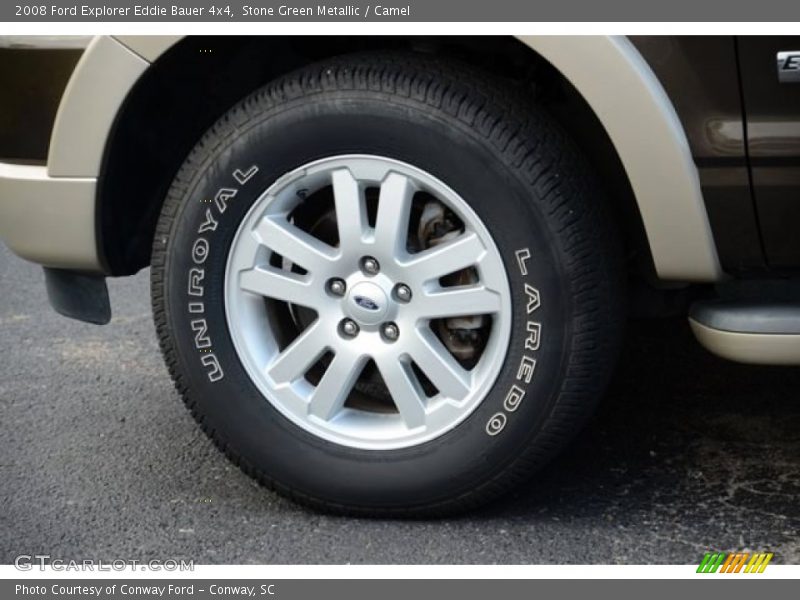 Stone Green Metallic / Camel 2008 Ford Explorer Eddie Bauer 4x4