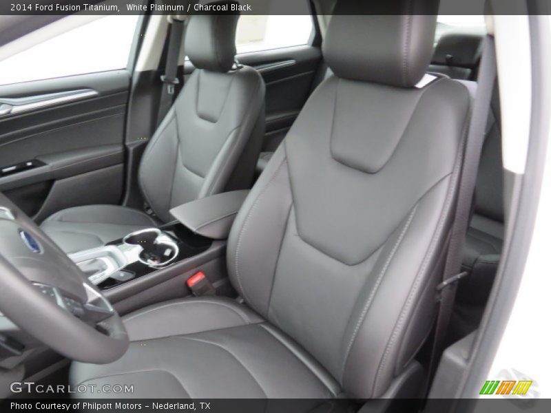 White Platinum / Charcoal Black 2014 Ford Fusion Titanium