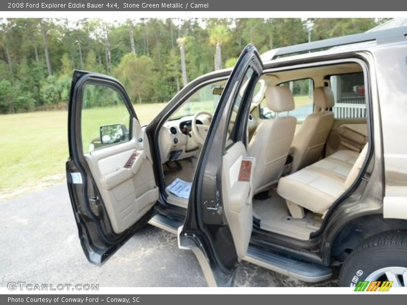 Stone Green Metallic / Camel 2008 Ford Explorer Eddie Bauer 4x4