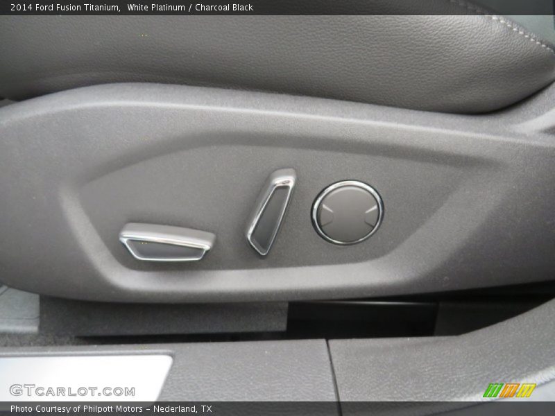 White Platinum / Charcoal Black 2014 Ford Fusion Titanium