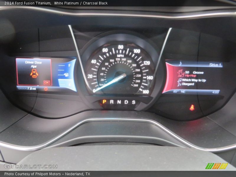 White Platinum / Charcoal Black 2014 Ford Fusion Titanium