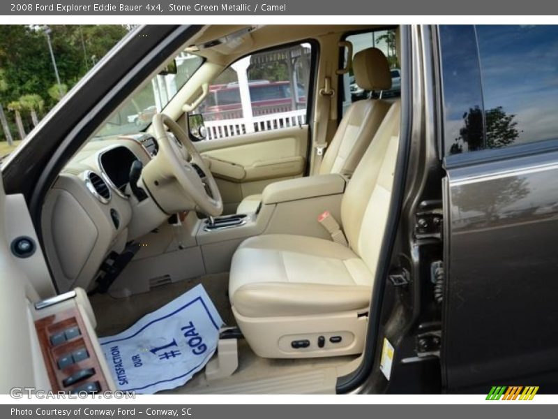 Stone Green Metallic / Camel 2008 Ford Explorer Eddie Bauer 4x4