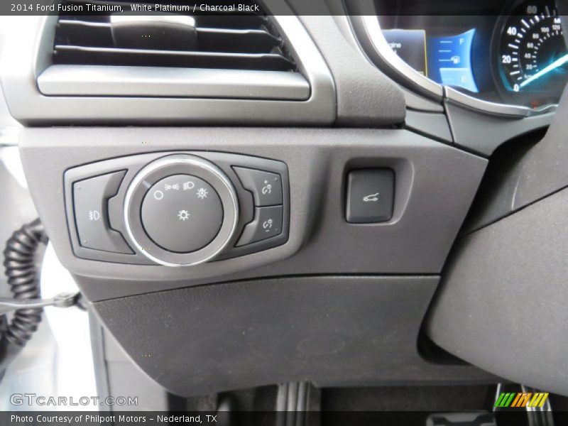 White Platinum / Charcoal Black 2014 Ford Fusion Titanium